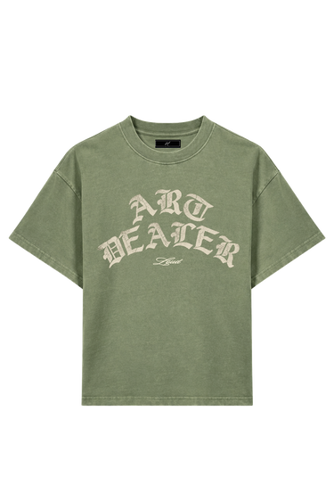 LOUD Art Dealer Arch T-Shirt - Khaki – front | LOUD streetwear