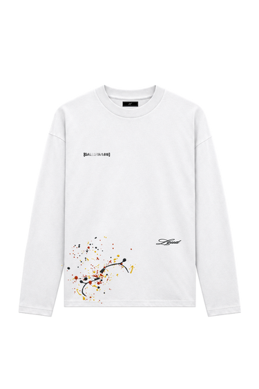 LOUD Art T-Shirt - Long Sleeve - White – front | LOUD streetwear