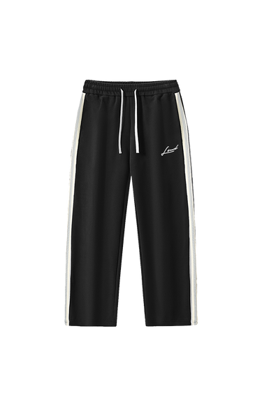 LOUD Black Side Striped Track Trousers - Live Look Loud