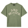 LOUD Art Dealer Arch T-Shirt - Khaki – front | LOUD streetwear