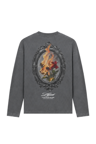 LOUD Burning Rose T-Shirt - Long Sleeve – back | LOUD streetwear