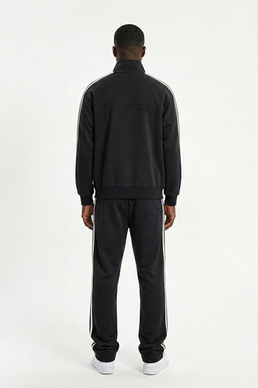 LOUD Black Side Striped Track Trousers - Live Look Loud
