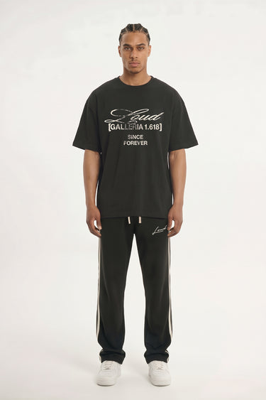 LOUD Art Dealer Since Forever T-Shirt - Black – front, worn | LOUD streetwear
