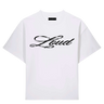 LOUD Painted Script T-Shirt - White – front | LOUD streetwear