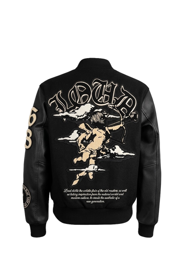 LOUD Black Varsity Jacket - Live Look Loud